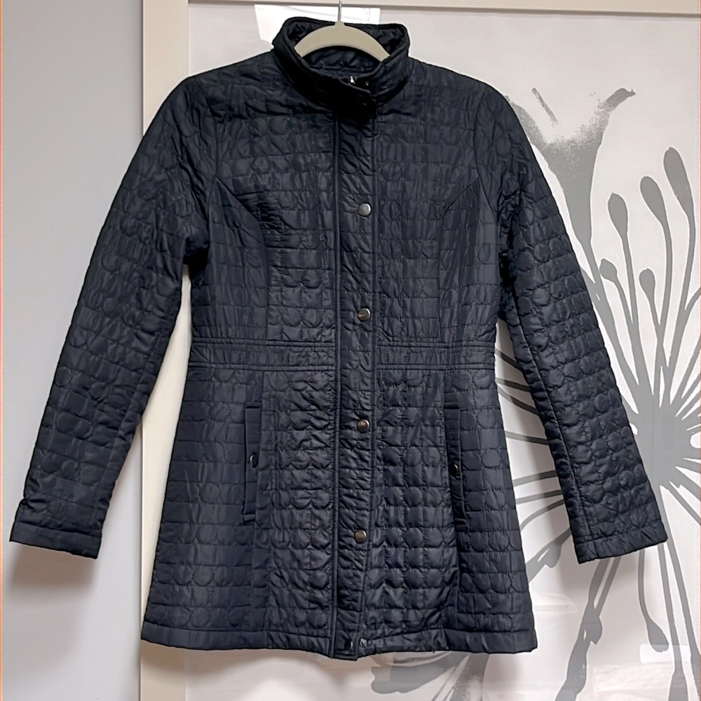 NWT Skies are Blue Navy Quilted Jacket fitted adorable